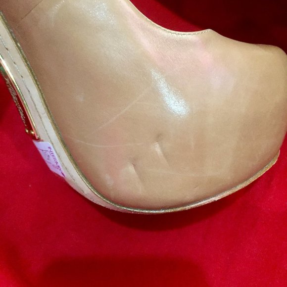 Alejandro Ingelmo Intermix Nude Camel Tan Platform High Heel Pumps Sz 36 - Picture 9 of 16